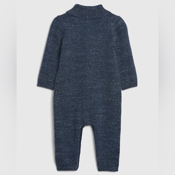 Baby Gap Shawl Collar Knit One Piece 18-24 Knitted Jumpsuit Baby Boy Outfit - Picture 2 of 8
